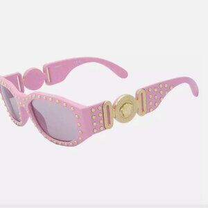🔥NEW PINK VERSACE STUDDED UNISEX SUNGLASSES